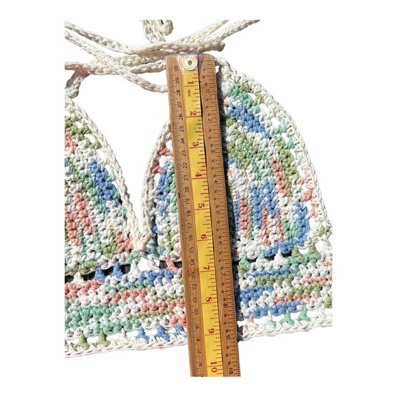 Halter Crop top, Handmade Crochet 100% Cotton, NWOT - Picture 7 of 9